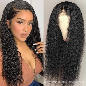 Deep Curly HD Lace Human Hair Wig Kinky Curly 4x4 Lace Closure Wig Brazilian Hair Pre Plucked Hairline With Baby Hair